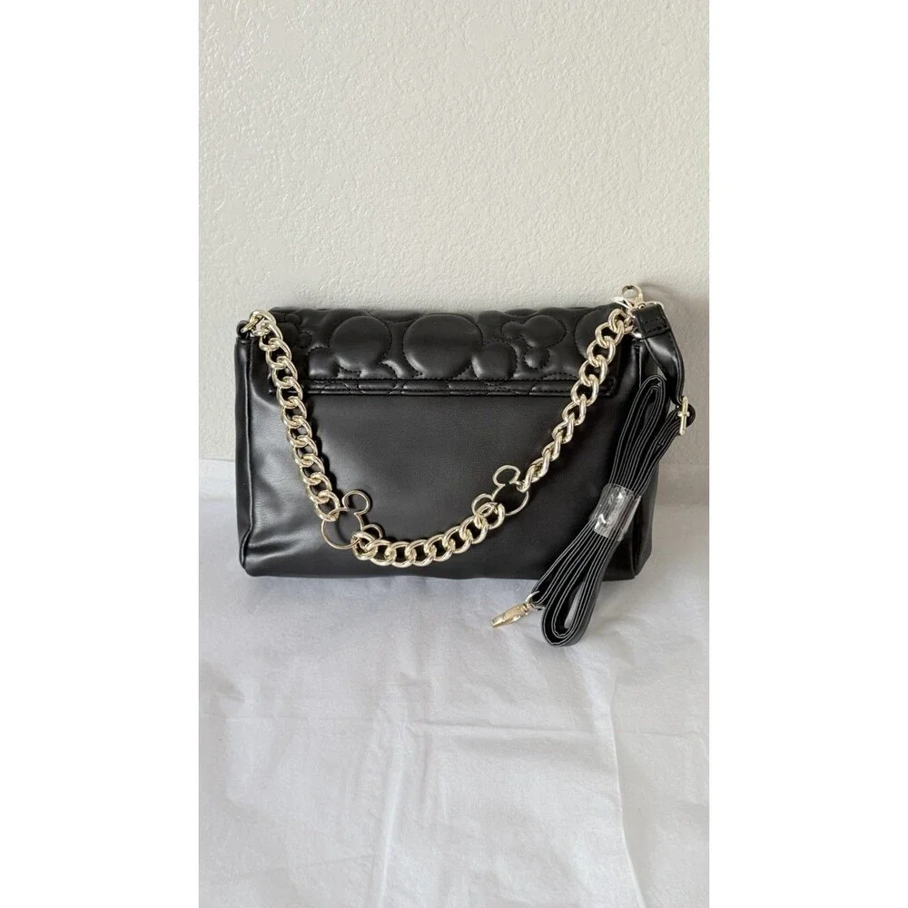 Disney x Primark Mickey Mouse Black Quilted Shoulder Crossbody Bag NWT